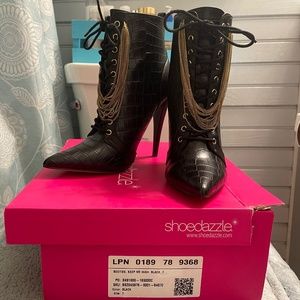 Shoedazzle Keep Me High Black Booties